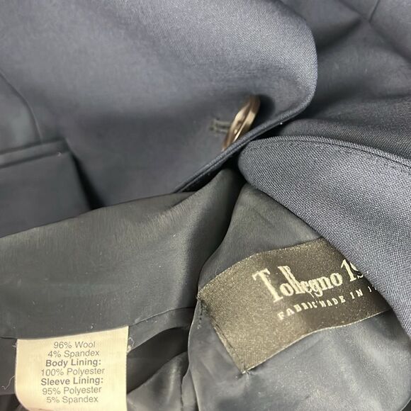 J.Crew women’s 1035 bi stretch two button Italian wool lapel navy blue blazer - Picture 3 of 8